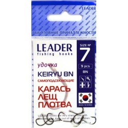 Гачки для лову риби, Leader Keiryu, 9шт/уп, колір BN №7